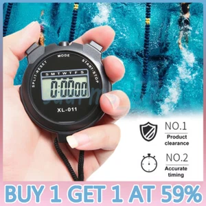 Waterproof Digital Handheld Sports Stopwatch Stop Watch Timer Alarm Counter UK - Picture 1 of 12