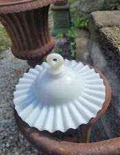 Antique Milk Glass  Smoke Bell For Whale Or Kerosene Oil Lamps Victorian
