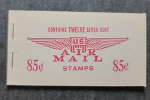 Scott #BKc8 (c60a) Jet Red Air Mail Booklet of 12 Stamps - MNH BF#1c - Picture 1 of 3