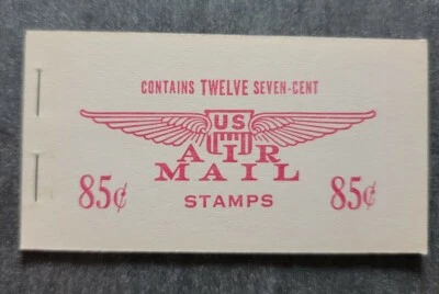  Scott #BKc8 (c60a) Jet Red Air Mail Booklet of 12 Stamps - MNH BF#1c - Image 1 of 3
