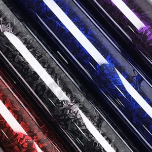 Lámina adhesiva de liberación de aire para envoltura de vinilo de fibra de carbono forjada brillante 20x152 cm - Imagen 1 de 17