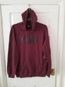 Vans Longline Burgundy Women Sweatshirt With Hoodie Size L - Picture 1 of 7