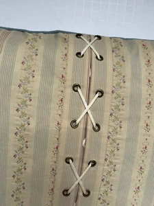 Chaps Ralph Lauren Shabby Chic Ticking Decorative Plaid Throw Pillow 17” Square - Picture 1 of 13
