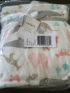 Carter's NWT Girls Cozy Baby Blanket Animals Whale Fox Rabbit Kangaroo Bird New - Picture 1 of 3