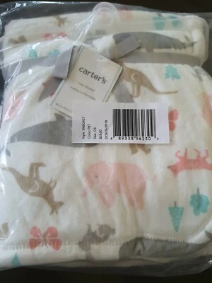Carter's NUEVO CON ETIQUETAS Niñas Acogedora Manta Bebé Animales Ballena Zorro Conejo Canguro Pájaro Nuevo Foto 1 de 3