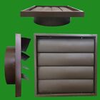 10x 150mm 6", Brown Gravity Flap Wall Kitchen Extractor Fan Ventilation Grille