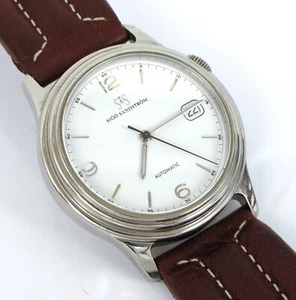 VINTAGE RARE Sjöö Sandström AUTOMATIC FIRST WRISTWATCH SWEDEN LEATHER BAND CLEAN - Picture 1 of 2