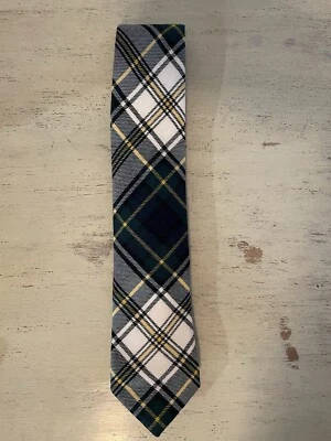 Corbata a Cuadros de Lana Gruesa Neiman Marcus Hecha a Mano en EE. UU. en Verde (Multi) Foto 1 de 4