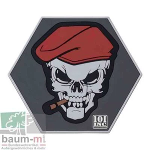Untersetzer Totenkopf & Zigarre Glas Flasche Gummi Skull Barett Soldat 1 x 9,5cm - Bild 1 von 2