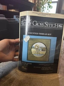 Art of Cross Stitch Country Autumn Landscape Linda Myers 1985 Rare - Picture 1 of 6