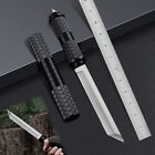 11.4in Portable Fixed Blade Outdoor Camping Hunting Tanto Knife Stainless Steel