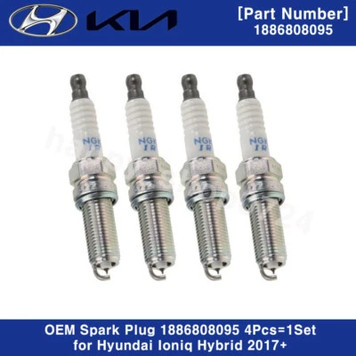 OEM Spark Plug 1886808095 4Pcs=1Set for Hyundai Ioniq Hybrid 2017+ - Image 1 of 4