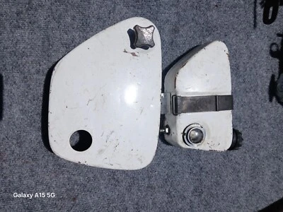 Yamaha YL1 1969 100 cc Twin Y425-1) depósito de tanque de aceite con tapa y cubierta lateral Foto 1 de 4