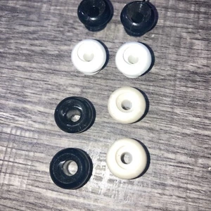 8 Vintage Gibson Guitar Strap Buttons Black Cream White 1960’s-1970’s - Picture 1 of 5