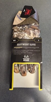 NEW Realtree EDGE Camo Men's Heavy Weight Gloves SZ M MEDIUM  Waterproof - Image 1 of 4