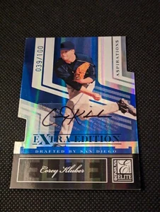 2007 DONRUSS ELITE EXTRA EDITION COREY KLUBER DIE-CUT AUTOGRAPH ROOKIE 39/100 - Picture 1 of 10