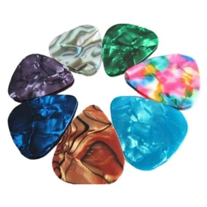 20x Multicolor Celluloid Acoustic Electric Guitar Picks Plectrums Thin 0.46mm - Picture 1 of 12