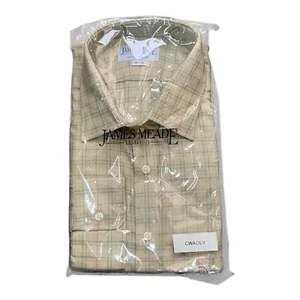 James Meade Shirt Men's Green 18"-36 New & Sealed Point Collar Vintage Button Up - Picture 1 of 4
