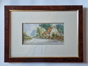 Antique 19th Century Landscape Watercolour Painting - Figures on a Country Lane - Picture 1 of 7