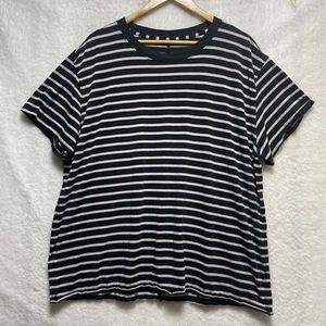 Lululemon All Yours Boyfriend T-Shirt Yachtie Stripe True Navy White Size Large(?) - Bild 1 von 6