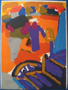 Pierre AMBROGIANI : Retour des Champs, Lithographie originale signée - Picture 1 of 3