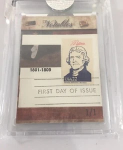 Thomas Jefferson First Day Of Issue Stamp Vintage Cachet 1/1 Card 1801-1809 - Picture 1 of 8