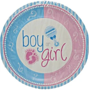 Gender Reveal 9-inch Paper Plates - 8 ct - Picture 1 of 3