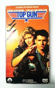 "TOP GUN" TOM CRUISE KELLY McGILLIS ORIGINAL RELEASE ACTION/MILITARY/WAR MOVIE - Picture 1 of 4
