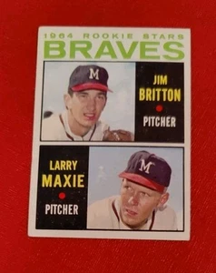 1964 Topps #94 Atlanta Braves Rookie Stars Jim Britton/Larry Maxie MLB Card EX+ - Picture 1 of 2