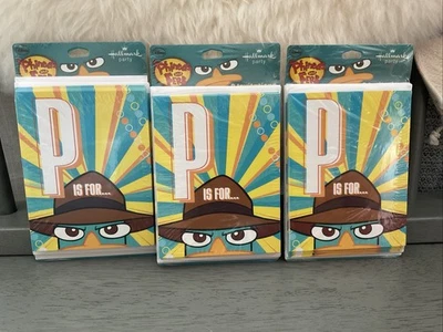 Phineas & Ferb Agent P Disney Cartoon Birthday Party Invitations New (3 Packs 8) - Image 1 of 4