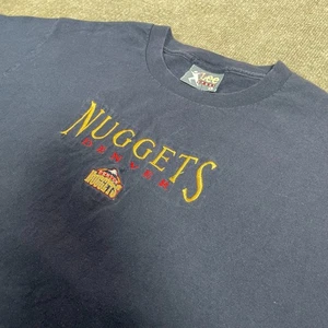 Camisa deportiva Lee vintage para hombre talla grande azul marino Denver Nuggets bordada NBA - Imagen 1 de 8
