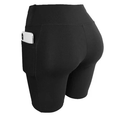 Women's Yoga Shorts With Side Pockets - Image 1 of 4