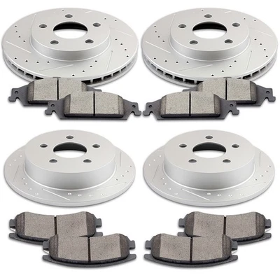 Front Rear Rotors + Ceramic Pad for 1999 - 2002 2003 2004 2005 Pontiac Grand Am - Image 1 of 4