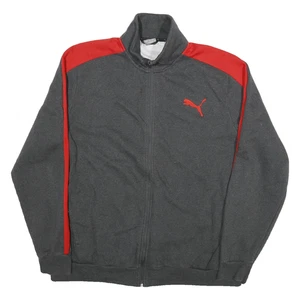 PUMA Mens Grey & Red Zip Jacket 2XL Cotton Blend Sport Casual Trackwear - Picture 1 of 6