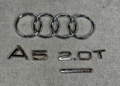 08 09 10 11 12 13 14 15 16 AUDI A5 2.0 T REAR EMBLEM LOGO BADGE SIGN USED A33044 - Image 1 of 4