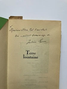 Julien GREEN " Terre lointaine " avec ENVOI sur S.P. aux Edit° Grasset, 1966 - Imagen 1 de 4