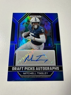2023 Panini Prizm Draft Picks Mitchell Tinsley Blue Prizm Auto /149 RC SP - Image 1 of 2
