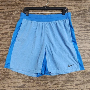NIKE YOGA Flex Training Shorts w/ Pockets Dri Fit Men's Size Large Blue BV2770 - Picture 1 of 10