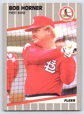 1989 Fleer #452 Bob Horner St. Louis Cardinals - Image 1 of 2