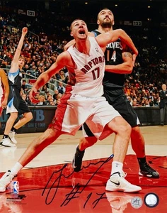 Jonas Valanciunas Signed Toronto Raptors Basketball 11x14 Photo - Picture 1 of 2