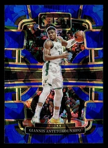 Giannis Antetokounmpo 2023-24 Select Prizm Blue Cracked Ice #60 Bucks Concourse - Picture 1 of 2