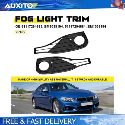 2 piezas embellecedores de luces antiniebla para BMW 428i 435i 2014-2016 2017-2020 430i 440i negro OEM Foto 1 de 4