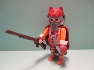 Playmobil figura HOMBRE HISTÓRICO / HOMBRE FRONTERIZO SALVAJE OESTE / CAZADOR CON SOMBRERO DE LOBO ++ - Imagen 1 de 8