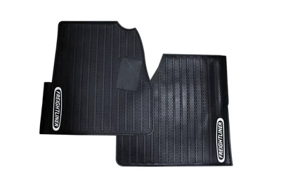 Freightliner OEM Rubber Logo Floor Mats for 2018 - 2024 Cascadia 2 PC Cab NEW! - Image 1 of 4