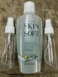 Avon Skin so Soft 5oz Unisex Original Bath Oil Bottle/Free 2Travel spray - Picture 1 of 1
