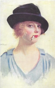 Tarjeta postal glamorosa de Francia años 20 - Imagen 1 de 1