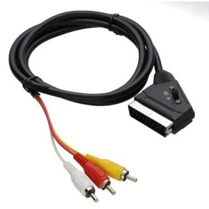2M, SCART STECKER AUF 3 X RCA PHONO IN/OUT AV KABEL, BIDIREKTIONALES AUDIO VIDEO LEAD - Bild 1 von 7