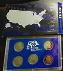 1999 S Proof State Quarter Set Box (Partially Worn) Coa 5 Coins Cn-Clad Us Mint