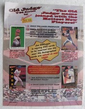 1995 Signature Rookies OLD JUDGE T-95 SERIES Baseball Sell Sheet (no cards)