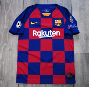 YOUNG 147-158 CM BARCELONA HOME FOOTBALL SHIRT 2019-2020 JERSEY CHAMPIONS LEAGUE